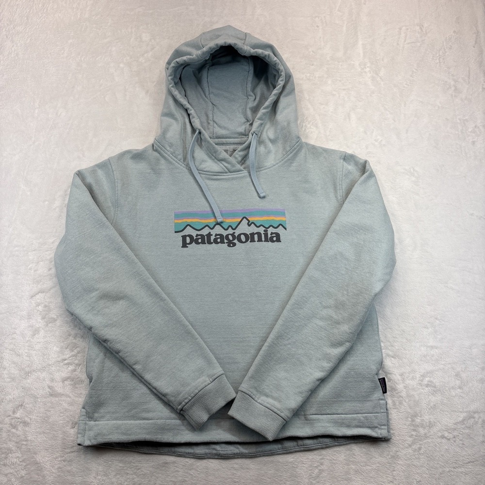 Patagonia Uprisal Hoodie M Blue Pastel P-6 Logo Outdoor Streetwear Fleece